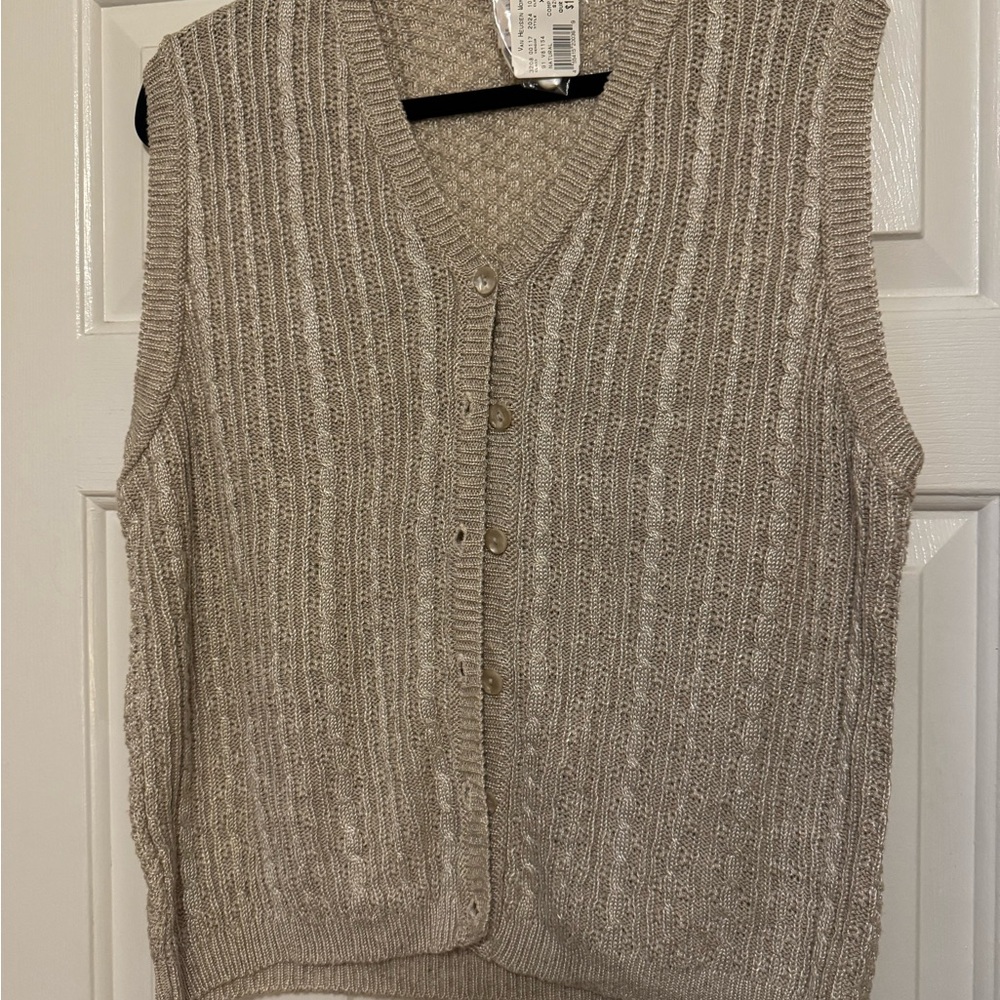 Vintage deadstock Van Heusen knit sweater vest made in USA